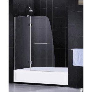 Dreamline SHDR-3148586-04 Aqua Shower Tub Door Clear Glass, Brushed Nickel