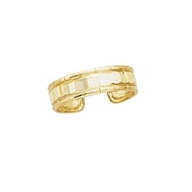 14k Faceted Adjustable Toe Ring by JewelryWeb
