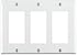 Leviton 80411-W 3-Gang Decora/GFCI Device Decora Wallplate, Standard Size, Thermoset, Device Mount, White
