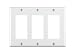 Leviton 80411-W 3-Gang Decora/GFCI Device Decora Wallplate, Standard Size, Thermoset, Device Mount, White