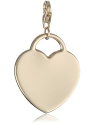 14k Yellow Gold Personalized Engravable Heart Charm