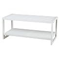 Cedar 2 Tier Horizontal Stacker White
