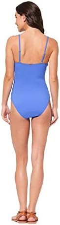 Anne Cole Women's Color Blast Shirred Lingerie Maillot One Piece Swimsuit, Periwinkle, 14