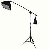 Photograph Video Continuous lighting Hair Light background softbox Studio Portrait lighiting Boom Stand Sandbag light Kit by ePhotoINC SB45W