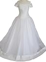 White Mori Lee Short Sleeve Bridal Gown Wedding Dress, Size 8-10, BC7