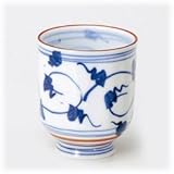 【有田焼 湯呑】 藍唐草 超・軽々コップ（青） 3個組 〔キャッシュバックキャンペーン対象商品〕