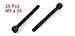 M3 x 35 Alloy Steel Hex Bolt Socket Head Cap Machine Screw Black 30Pcs
