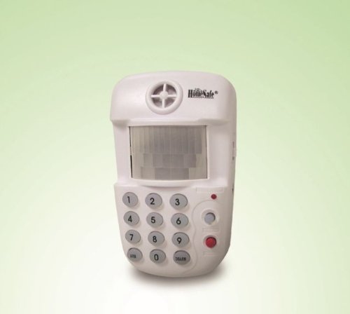 GSI Super Quality Wireless Indoor IR Motion Detector Sensor High Output Alarm And Chime - Programmable Keypad, Entry Delay Timer - On/Off And Panic Buttons - Anti Intruder Security Device