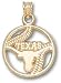 Texas Longhorns Solid 10K Gold ''TEXAS'' Longhorn Pierced Baseball Pendant