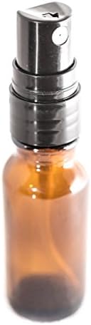 My Oil Gear 1/2oz (15ml) Amber Glass Bottle with Pump for Essential Oils (Single)