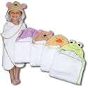 Hush A Bye Baby Plush Animal Hooded Towels - Choose from Rabbit, Duck, Bear, Frog or Panda