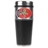 NHL Florida Panthers 16oz Travel Tumbler with Black Sleeve