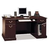 Bush Scratch Resistant Credenza - Saratoga (Harvest Cherry) (30.5H x 66 W x 23D)