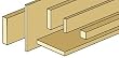 Dollhouse Miniature Stripwood 3/4 x 1 in Unfinished Wood