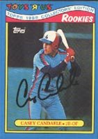 Casey Candaele, Montreal Expos, 1988 Toys R Us Rookies Autographed Card