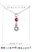 Clayvision Basketball Charm Necklace with Birthstone/Team Color Swarovski Crystal