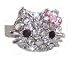 Hello Kitty Ring with Pink Crystal Bow - Adjustable Band