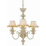 Trans Globe 7416 AW 3 Light Kids Lamps Chandelier, Antique White