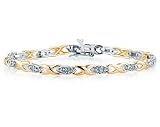 Two tone High Style Diamond Bracelet