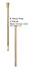 8 Foot 2-Piece Indoor Wood Flagpole Approx. 1in Diameter