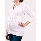 Motherhood Maternity: 3/4 Sleeve Pointelle Maternity Hoodie