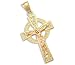 14k Yellow and Rose Gold Celtic Cross Crucifix Pendant