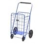 Blue -Folding Shopping Cart Basket- Jumbo Size -solid rubber tires by Perfectbuyz