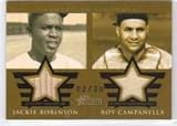 2009 Topps American Heritage American Legends Relics Dual #RC Jackie Robinson Bat / Roy Campanella Pants - Brooklyn Dodgers (Piece of Authentic Bat / Pants Serial #d to 20) (Baseball Cards)