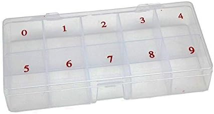 Newstarfactory Hard Plastic Empty Numbered Container Big Tip Box Case Nail Art