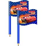 Disney Cars Pencils with Toppers - 4 pack