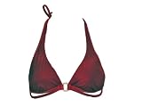 Radio Fiji Maroon Halter Swimsuit-top w/Sparkle Ring