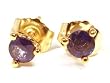 14k Yellow Gold Natural Sapphire Mini Stud Earrings Ct.tw 0.50