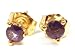14k Yellow Gold Natural Sapphire Mini Stud Earrings Ct.tw 0.50