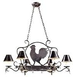 Country Charm Collection Chandelier In Oxide Brass With Silver Finish - 6 Bulbs, 2 Par 30 M Bulbs
