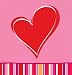 Hearts & Stripes Plastic Banquet Tablecloth 54" x 108"