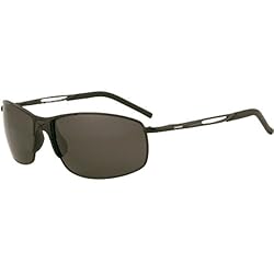 Carrera Huron/S Men's Rectangular Metal Polarized Lifestyle Sunglasses - Matte Black/Gray