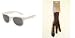 Vintage White Solid Wayfarer Style Sunglasses W/ Free Eyewear Cord
