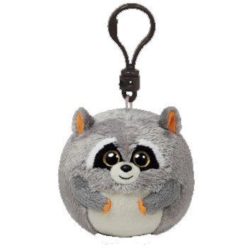 Ty Beanie Ballz - Mischief-Clip the Raccoon
