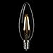 LIGHTSTORY B10 1.8W LED Filament Bulb - LED Candelabra 25W Equivalent, E12 Base, 2700K, Non-dimmable