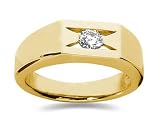 0.25 CTW Men's Diamond Ring in 14K Yellow Gold