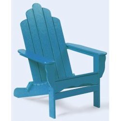 Cape Cod Plastic Adirondack Chair - Bahama Blue (Bahama Blue) (40.5H x 29.5W x 35D) by