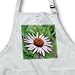 Beauty of Echinacea Flower - BLACK Full Length Apron With Pockets 22w X 30l