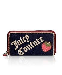 Juicy Couture Strawberry Field Zip Around Wallet Large Navy
