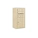 Salsbury Industries 3809S-02SFU Front Loading/Single Column Surface Mounted Horizontal 4C Mailbox, Sandstone