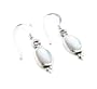 Small and Simple Mother of Pearl Sterling Silver Hook Earrings