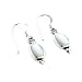 Small and Simple Mother of Pearl Sterling Silver Hook Earrings