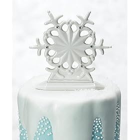 Weddingstar Glazed Porcelain Snowflake Cake Topper