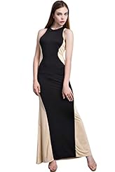 Fit-and-Flare Halter Cotton Summer Evening Dress/Maxi Dress 