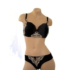 Bikini Panty - Embroidered 2 Tone Sexy Bikini Panty - Bra offered separately