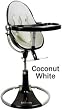 bloom fresco loft High Chair - Black Base - Coconut White